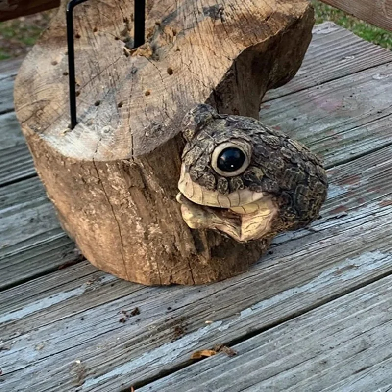 

Quiet Frog Tree Peeker Garden Tree Sculptures Outdoor Tree Face Garden Tree Hugger Statue Indoor Outdoor Yard Easy To Use A