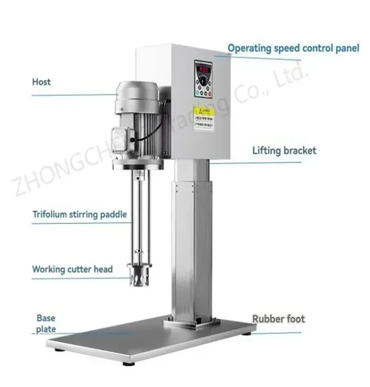 750w 10L Homogenizer Laboratory Industrial Cosmetics Electric Lift High Speed Shear Emulsifying Machine