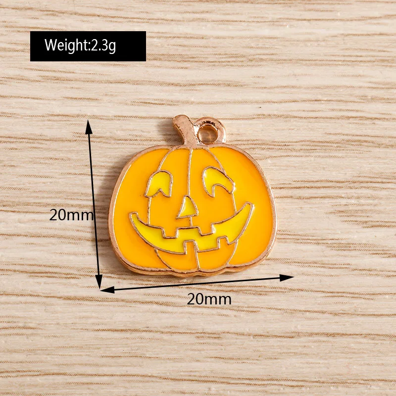 Tusember 10 Stück Halloween-Anhänger, handgefertigt, Geist, Teufel, Kürbis, Mumie, Fledermaus, Anhänger für Armband, Halskette, Ohrringe, Schmuckherstellung, DIY – Detail 16