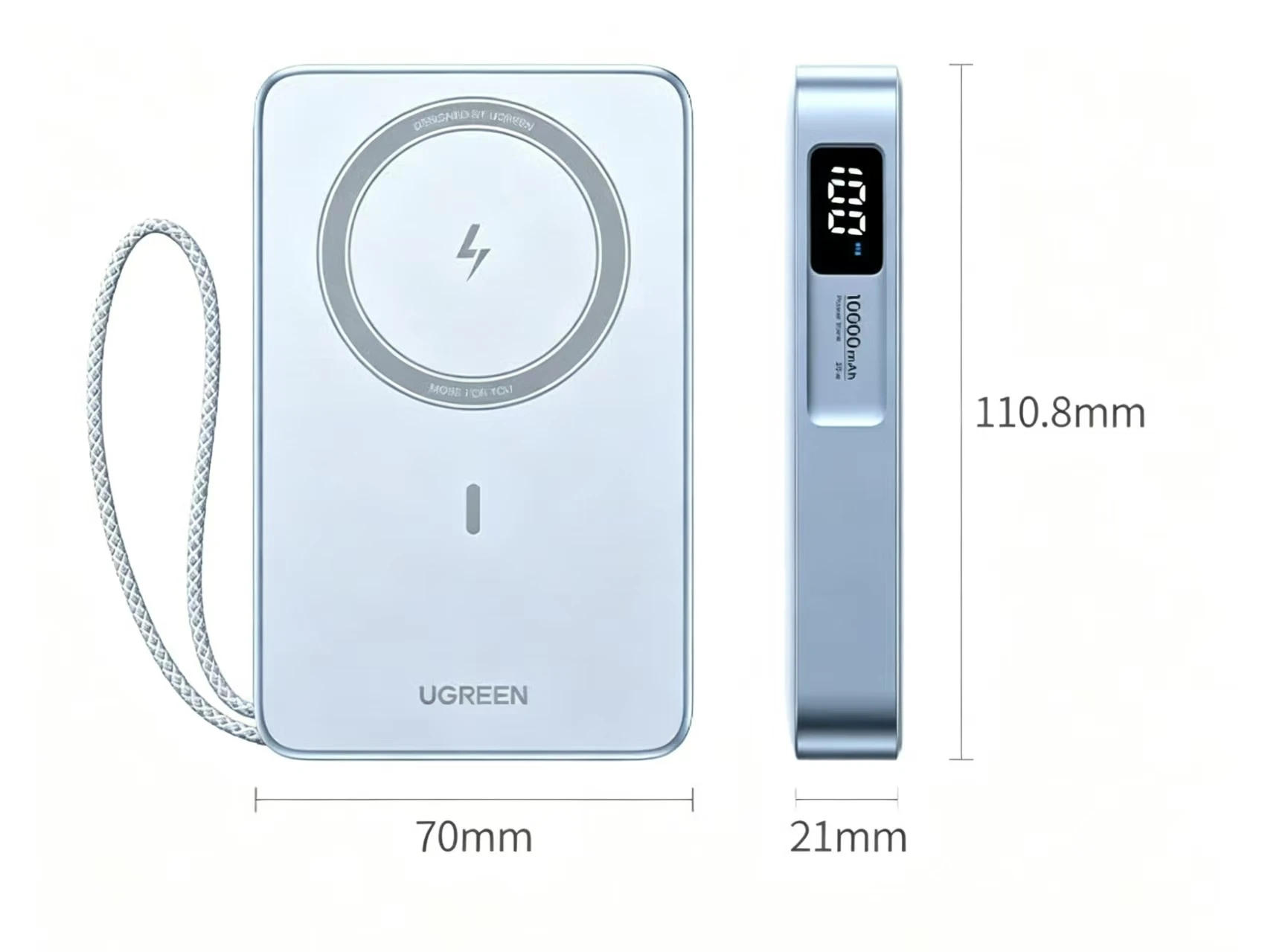 UGREEN  10,000mAh Power Bank,  30W Certified Wireless Charging, Magnetic Portable Charger for  30W USB-C Battery Pack for iPhone