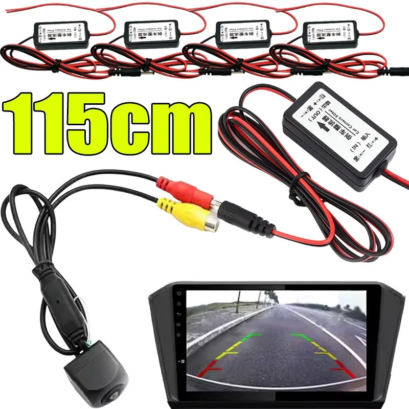 Car Reversing Camera Rectifier Anti-interference DC Power Relay Capacitor Connectors Auto Parking Reverse Rear View Camera Tools
