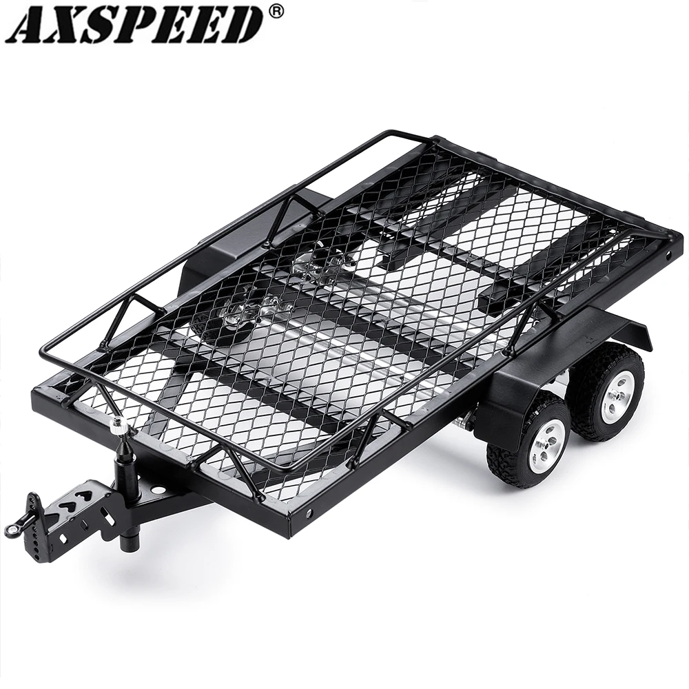 AXSPEED Metal Trailer Hitch Mount for 1/18 1/24 RC Micro Crawler Car TRX4M Axial SCX24 AX24 FMS FCX24 Upgrade Parts