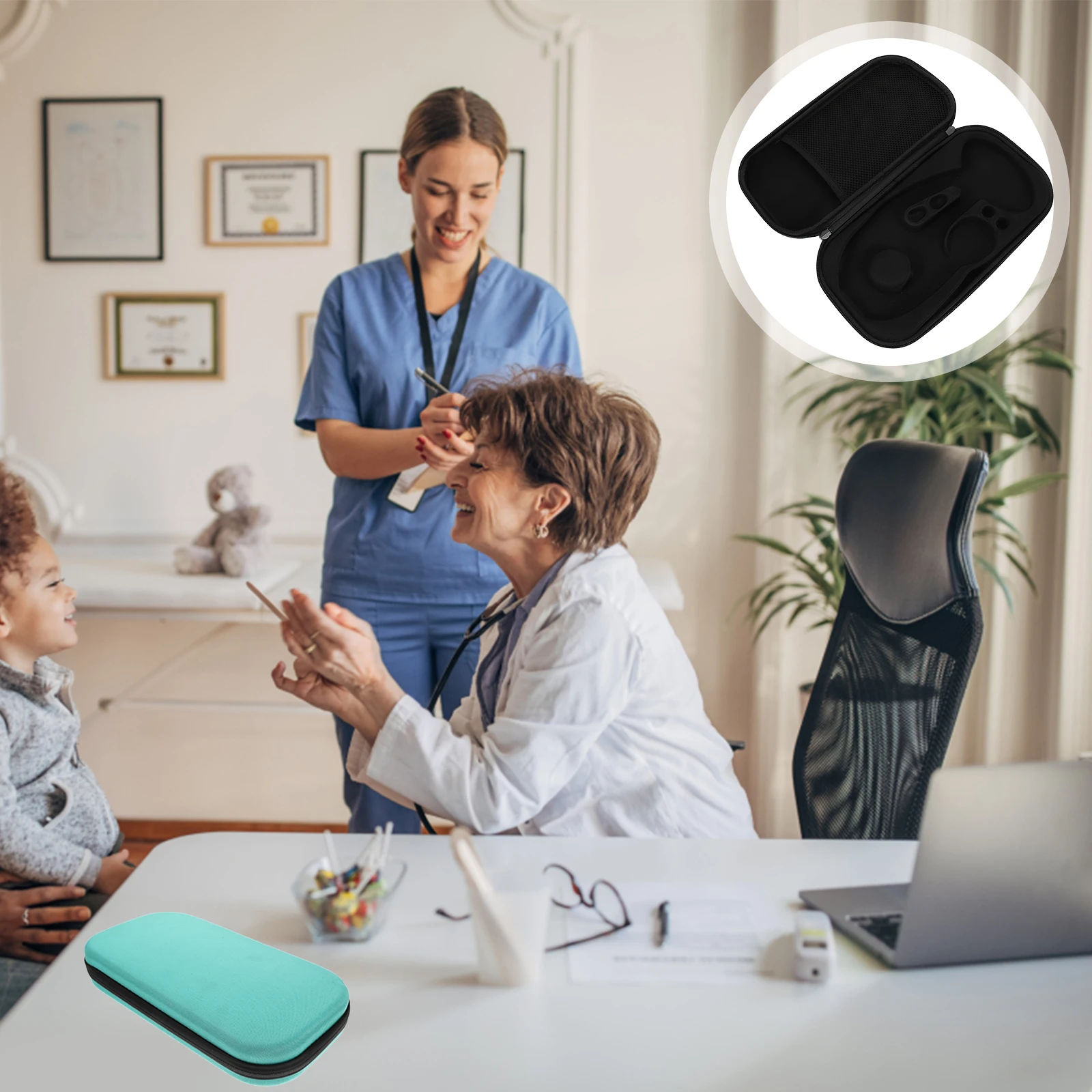 

Waterproof Stethoscope Carrying Case Eva Material Portable Bag with Mesh Pocket for Accessories Stethoscope Case