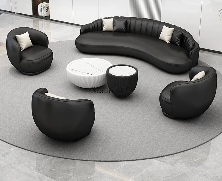 

Light Luxury Creative Arc Simple Modern Reception Area Reception Room Negotiation Conference Sofa