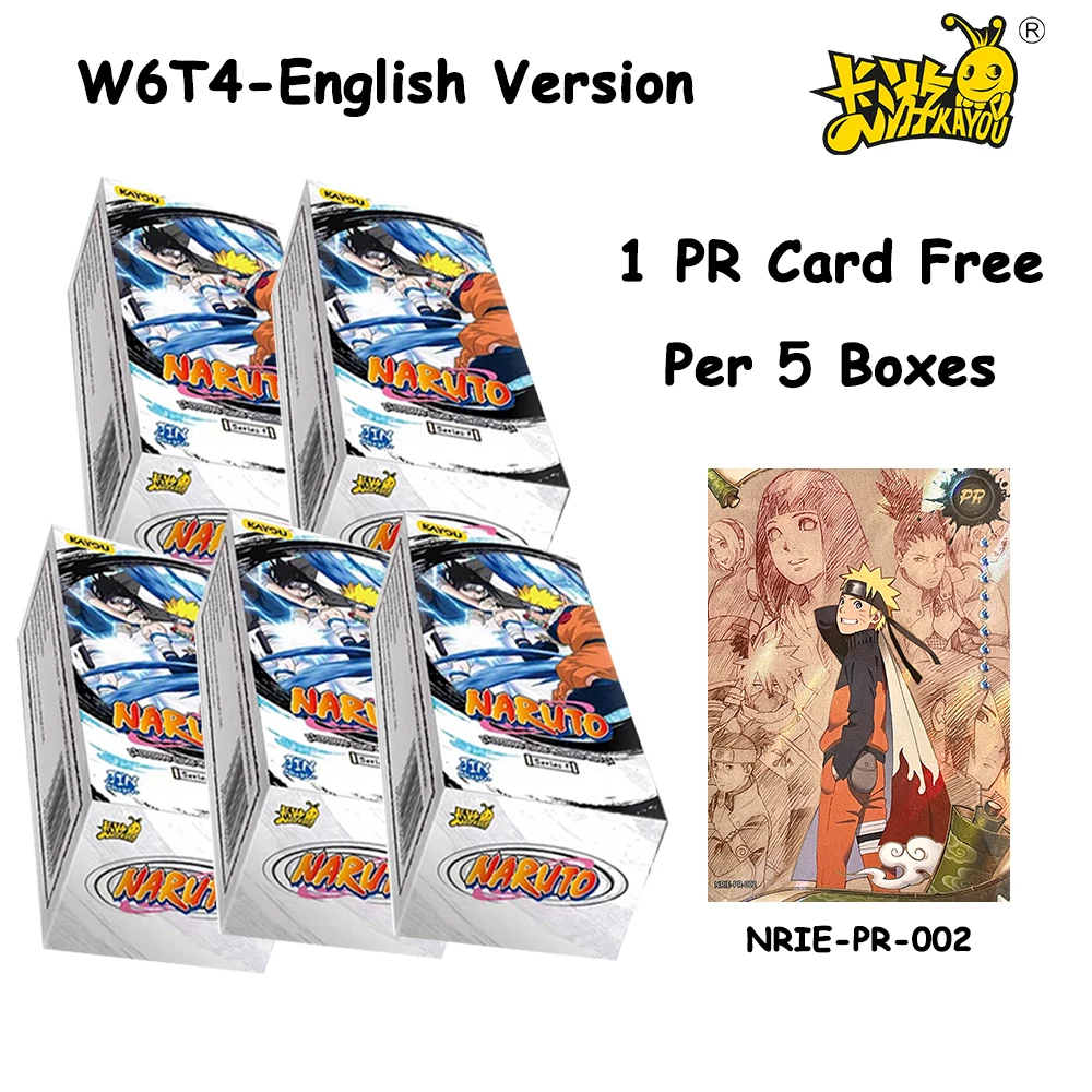 Jin Chapter Original KAYOU Naruto Card Box Engelse versie W7T4 Zeldzame BP Sasuke Uchiha Anime Collection Card Game Cadeau voor kinderen