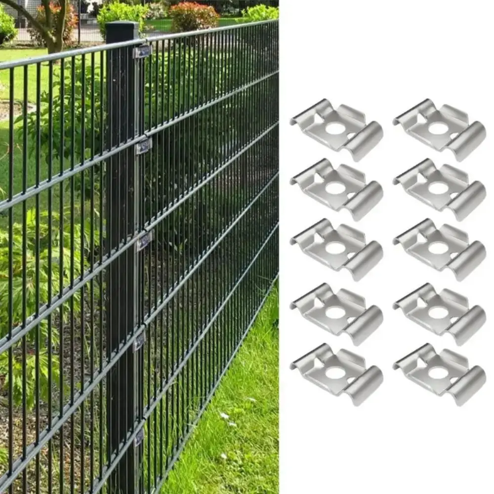 Stainless Steel Material Fence Attachment Clamps Anti-theft Design Mesh Fixing Barrier Attachment Bracket Metal Bracket
