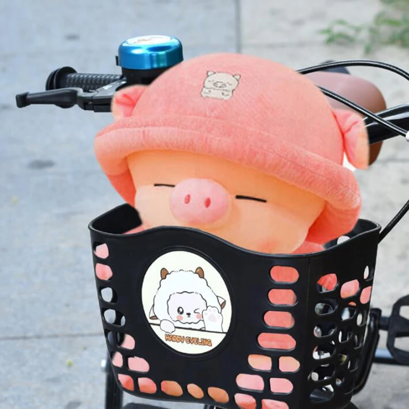 1 Set Bike Front Carrier Children Bicycle Storage Scooter Front Basket Scooter Handlebar Basket Toys Front Basket Sticker