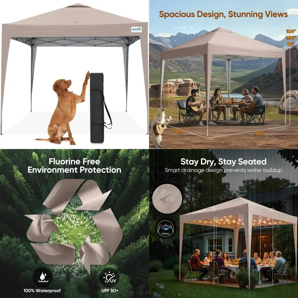 

Portable Instant Setup Canopy Tent, 10x10 Feet, Waterproof & UV Protected, Ideal for Outdoor Events, Compact & Lightweight for 1