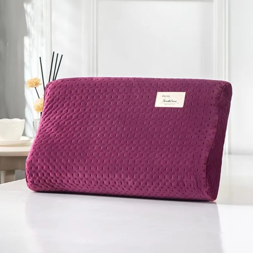 High-Grade 50*30cm Cotton Pillowcase Memory Foam Soft Latex Pillow Cover Pure Color Pillow Protector Cover Home Bedding Set