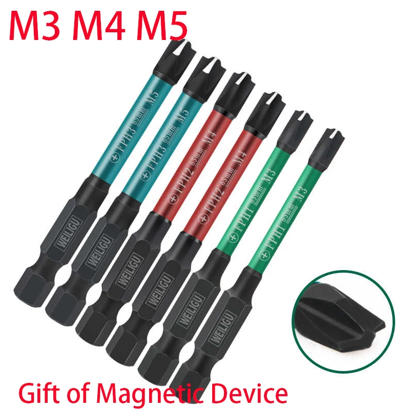 65/100/150mm Magnetic Electrician Special Slotted Cross Screwdriver Driver Bit Set FPH1 FPH2 Profesional Socket Switch Hand Tool