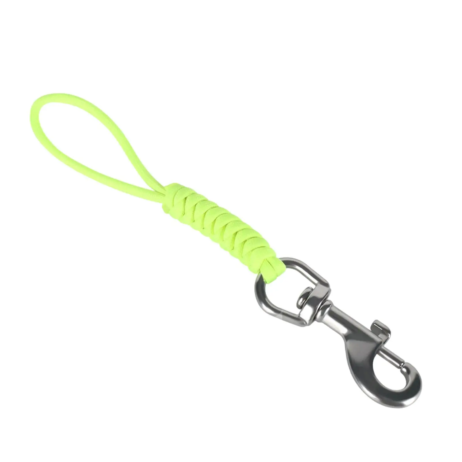 Scuba Diving Anti Lost Lanyard Stainless Steel Snap Hook Clip Quick Release Buckle Rotatable Top Hook for Camera Flashlight BCD