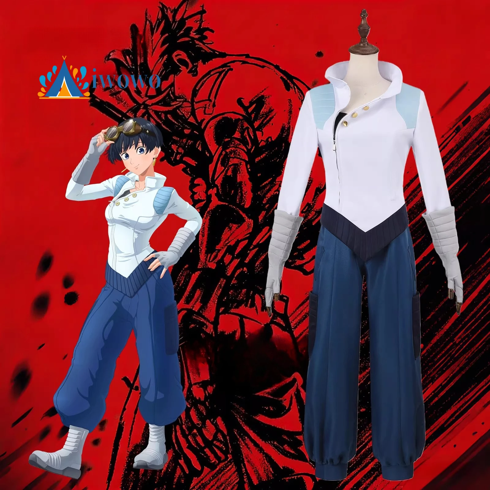 

Meryl Stryfe Cosplay Costume Full Set Anime Fashion Top Pants Suit Halloween Carnival Party Clothing