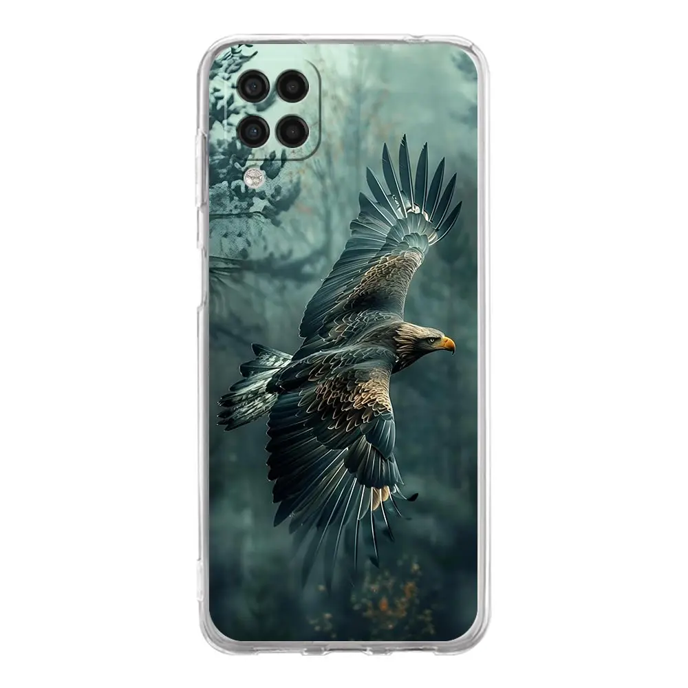 حافظة لهاتف سامسونج جالاكسي A17 A13 A15 A25 A35 A51 A55 A71 A21S A11 A31 A41 A23 A53 A73 A32 5G A03S A05s غطاء النسر