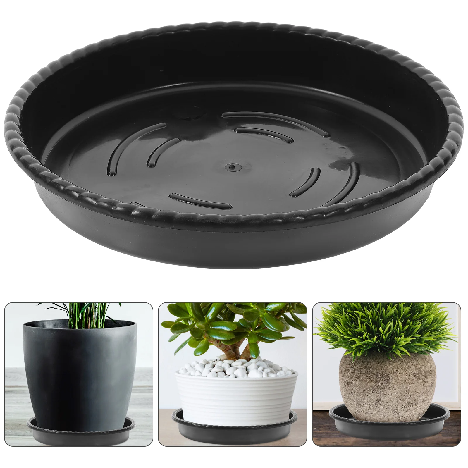 

10 Pcs Flowerpot Round Tray Succulent Plant Plastic Water Trays For Indoor Plants
