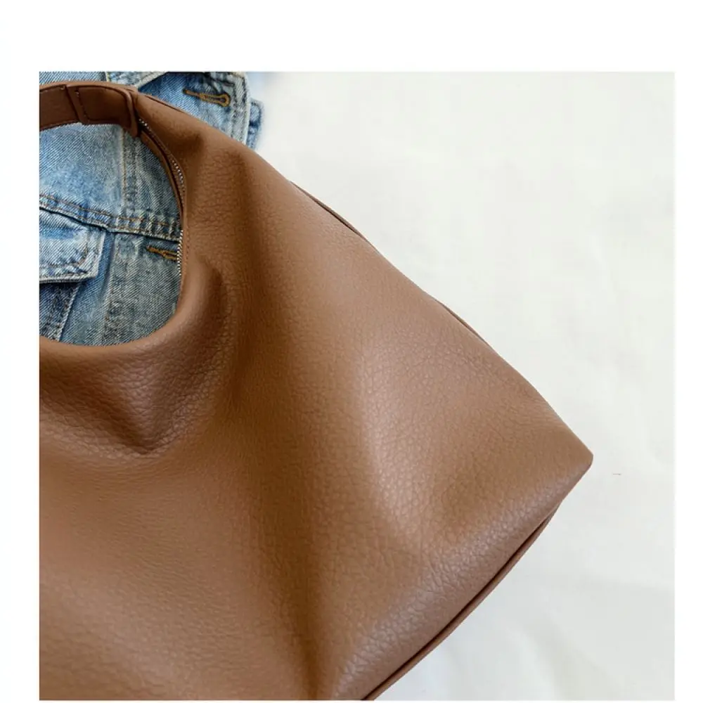 Premium Soft PU Leather Shoulder Bag Women Large Tote Fashion Casual Crossbody Handbag Elegant Commuter Purse