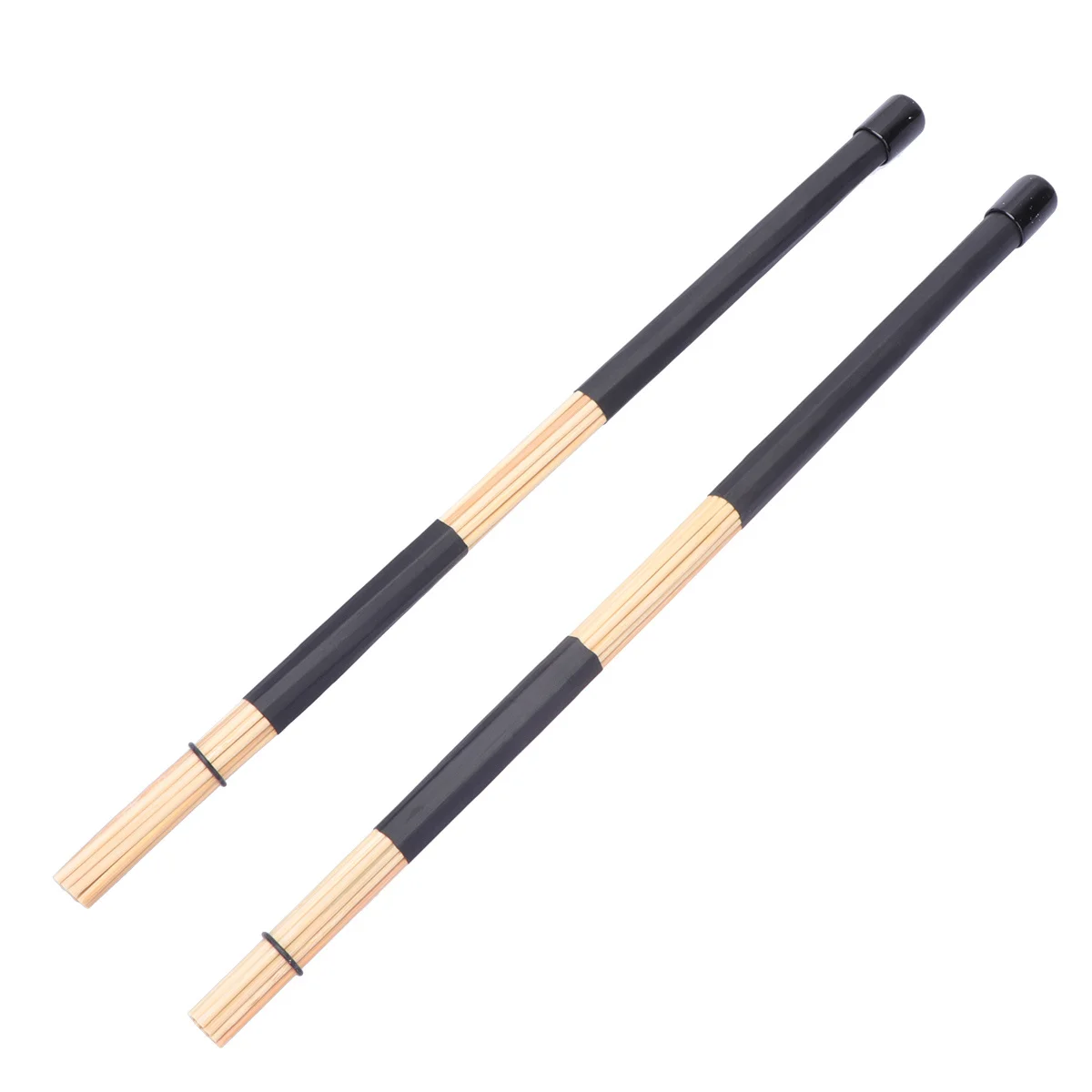 

1Pair Drum Stick Wooden Rods Rubber Handle Professional Jazz Drumsticks Percussion Instruments Accessories Black