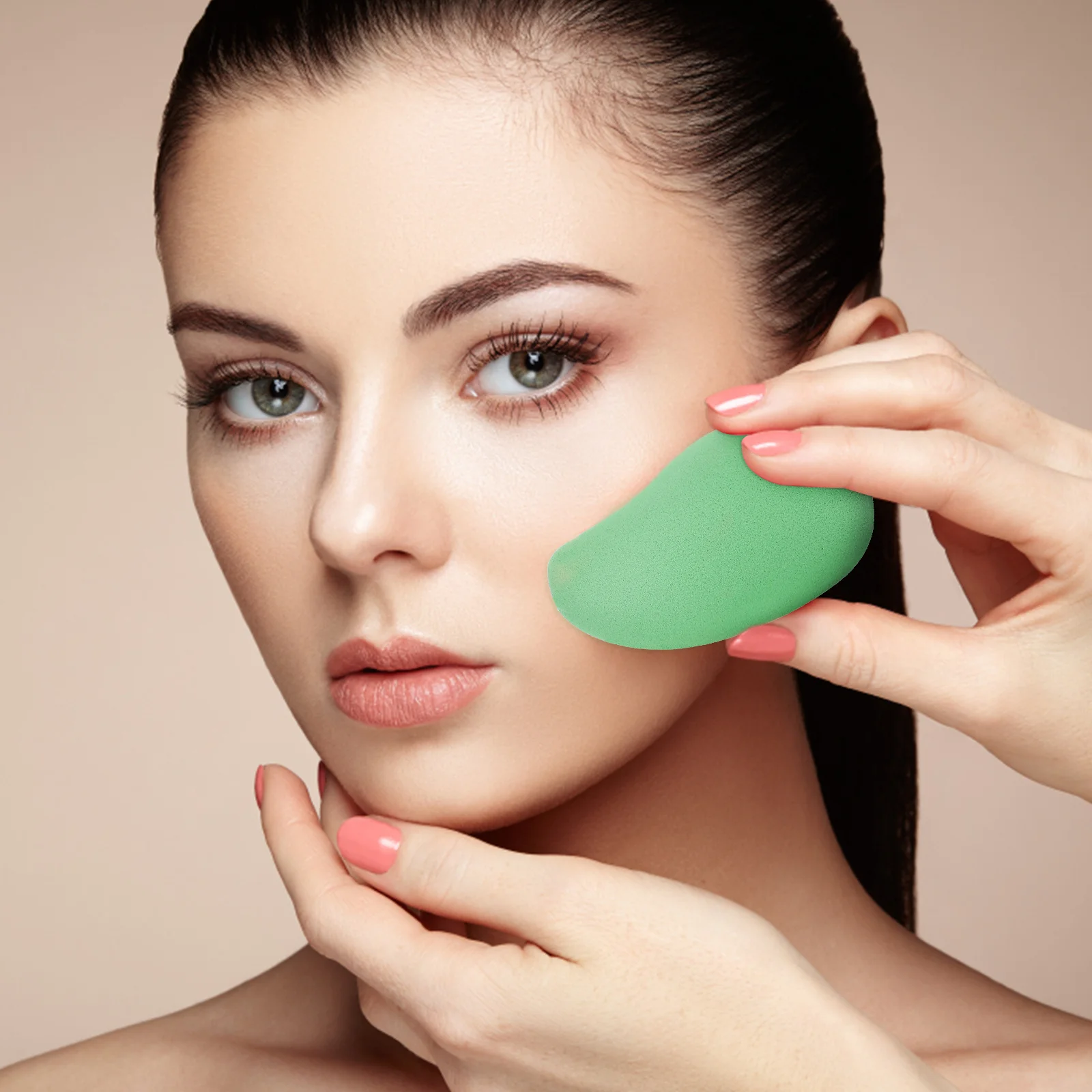 4 Stück Mango-Make-up-Schwämme, Puder-Foundation-Werkzeuge für präzise Gesichtskonturierung, Puderquaste