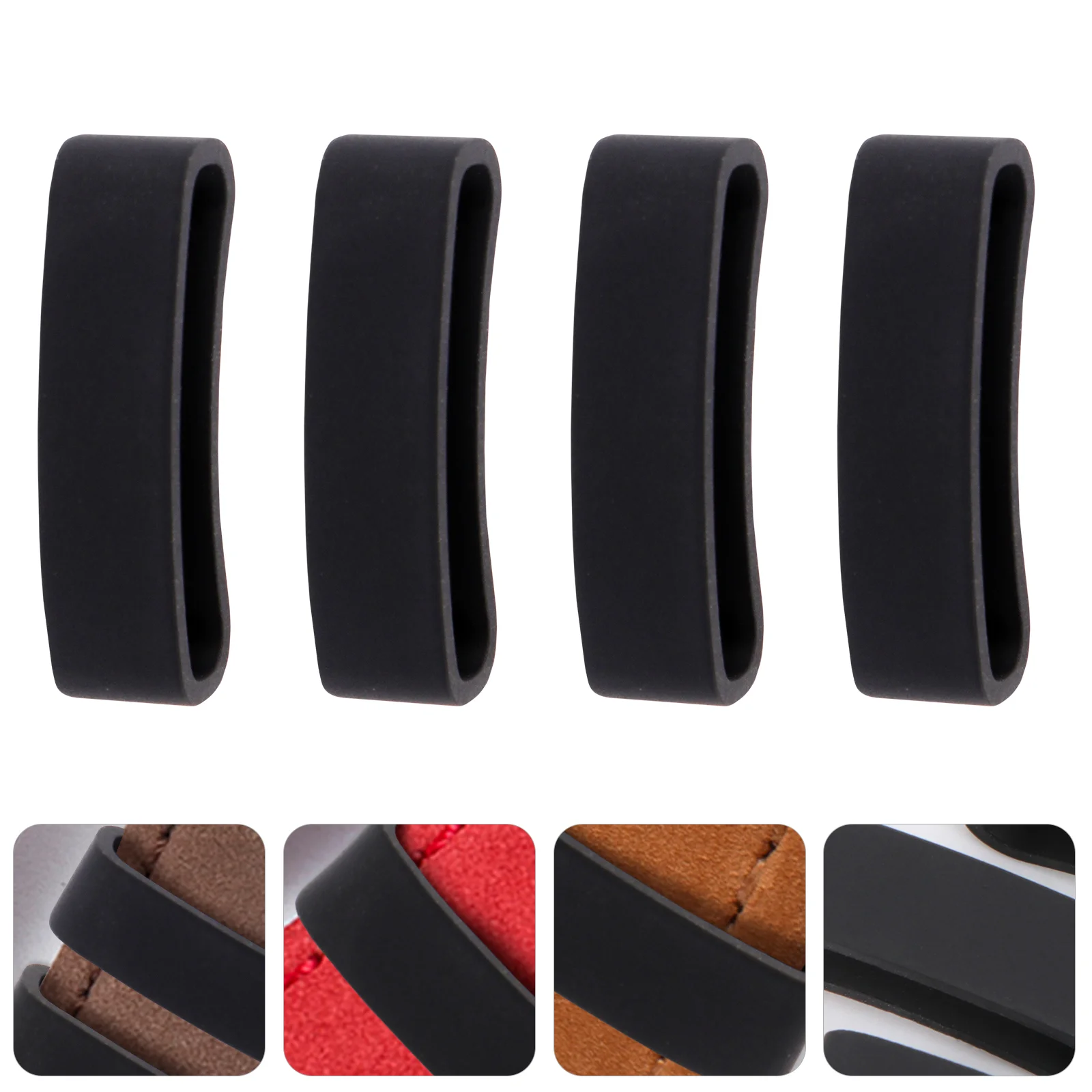 4 PCS Anti-Fall Buckle Ring Loop Keeper Watch Band Rings Holder Supplies Straps