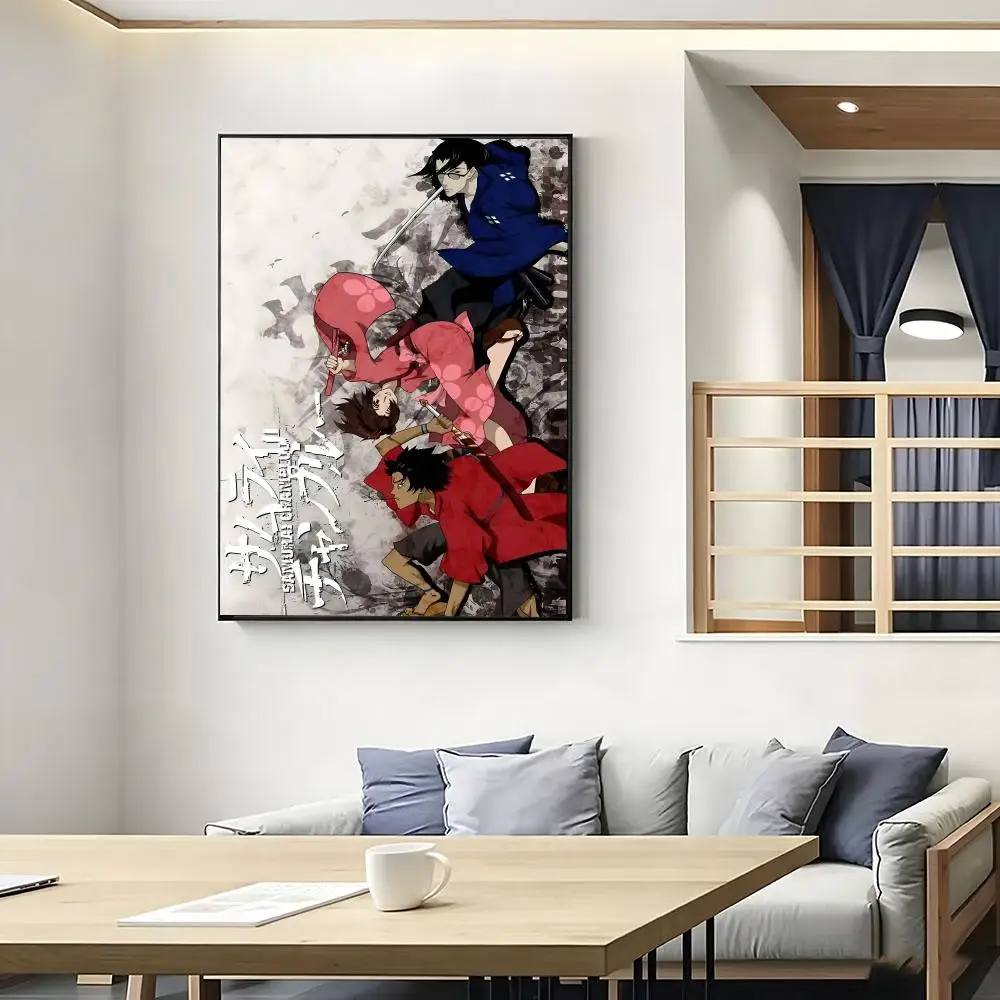 Classic Samurai Champloo Anime Poster Poster HD Self Adhesive Waterproof Wall Art Ideal For Home Office Dorm Bedroom Great Gift