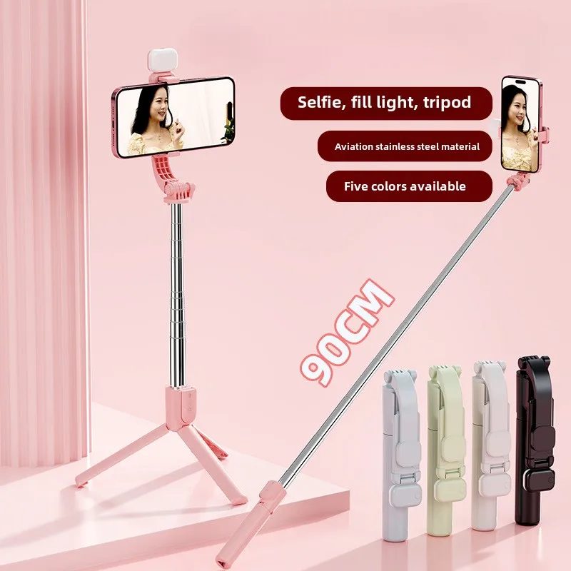 New 90CM Mobile Phone Bluetooth Selfie Stick Tiktok Live Broadcast Photography Tripod Integrated Retractable