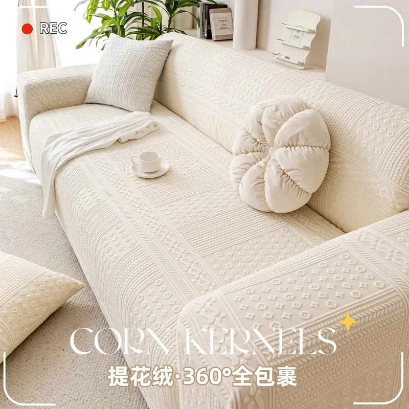 Elastic Jacquard Fabric Sofa Cover Stretch Couch Cover Sectional L Shape Sofa Slipcover Corner Case for Home 1/2/3/4/5 Seaters