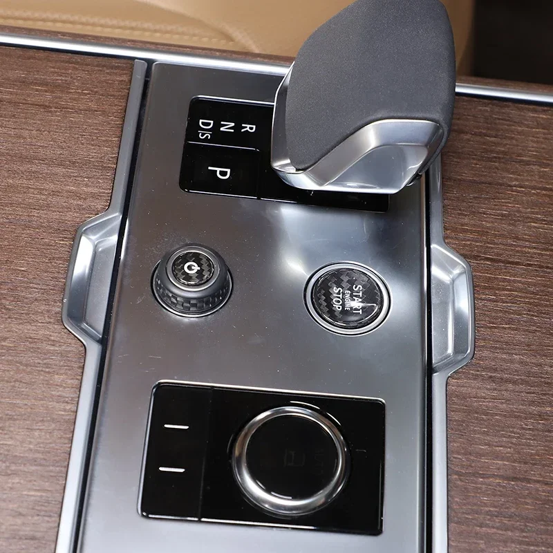 

For Land Rover Range Rover Vogue Sport 2023-2025 Real Carbon Fiber Car One-key Start Ignition Button Cover Trim Car Accessories