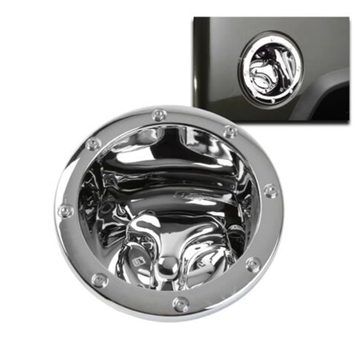 For Hummer H2 2003-2009 Car Fuel Door Bezel Gas Tank Cover Moulding Trim Chrome Cap Hatch Oil Filler Decorative