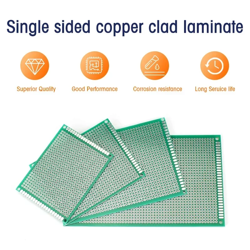Single Sided Universal PCB Prototype Circuit Board 2x8CM 3x7CM 4x6CM 5x7CM 6x8CM 10x10CM 10x15CM 10x22CM 12x18CM 15x20CM 20x30CM