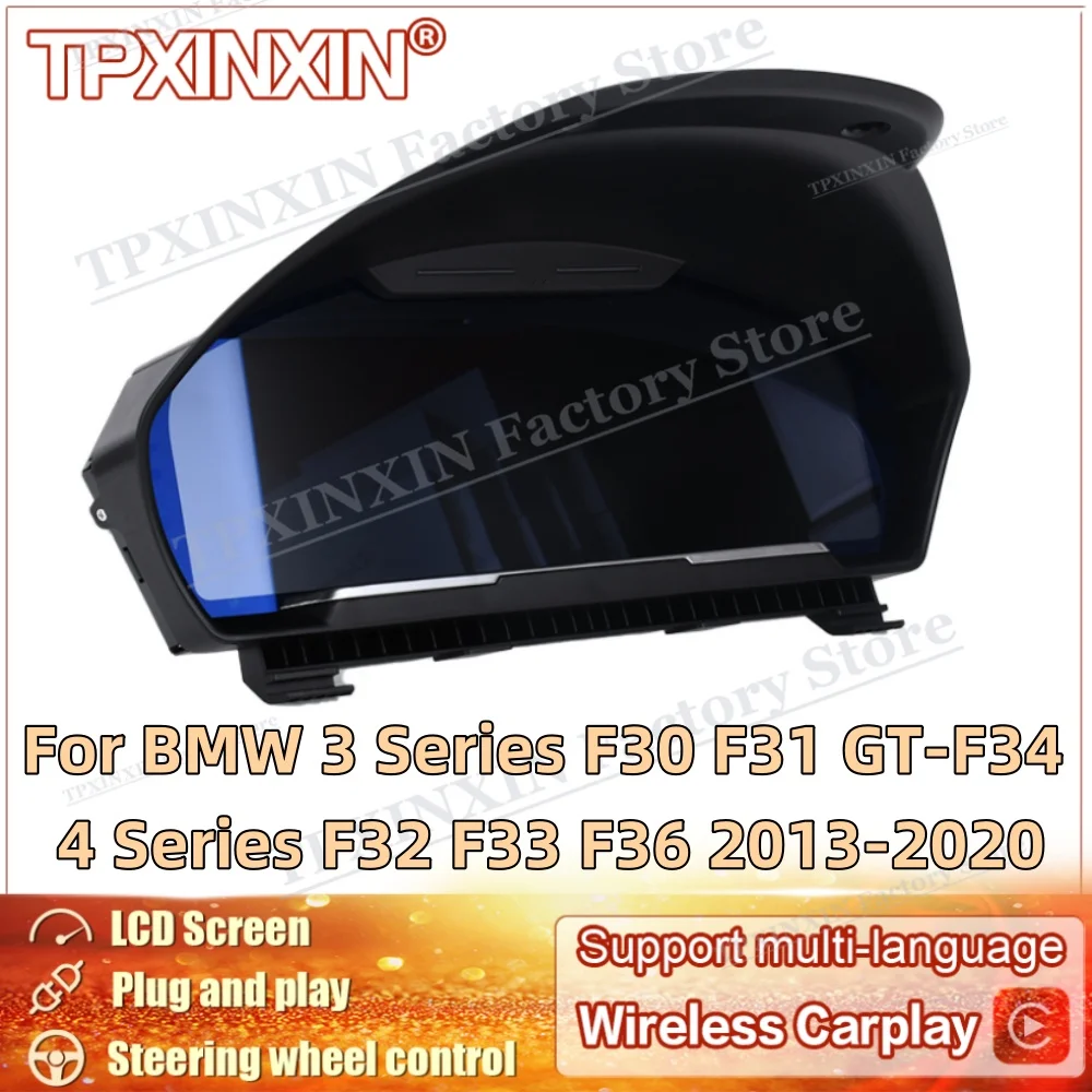 For BMW 3 Series F30 F31 GT-F34 4 Series F32 F33 F36 2013~2020 Digital LCD Virtual Cluster Cockpit Dashboard Panel Speed Meters