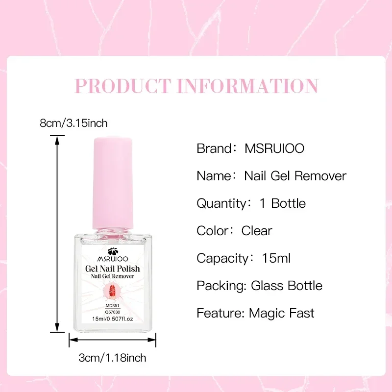 1/2szt 15ml Żel do usuwania żelu do paznokci Żel do paznokci Magic Burst Żel do paznokci w 3-5 minut Szybko usuwa żel do usuwania kleju do paznokci