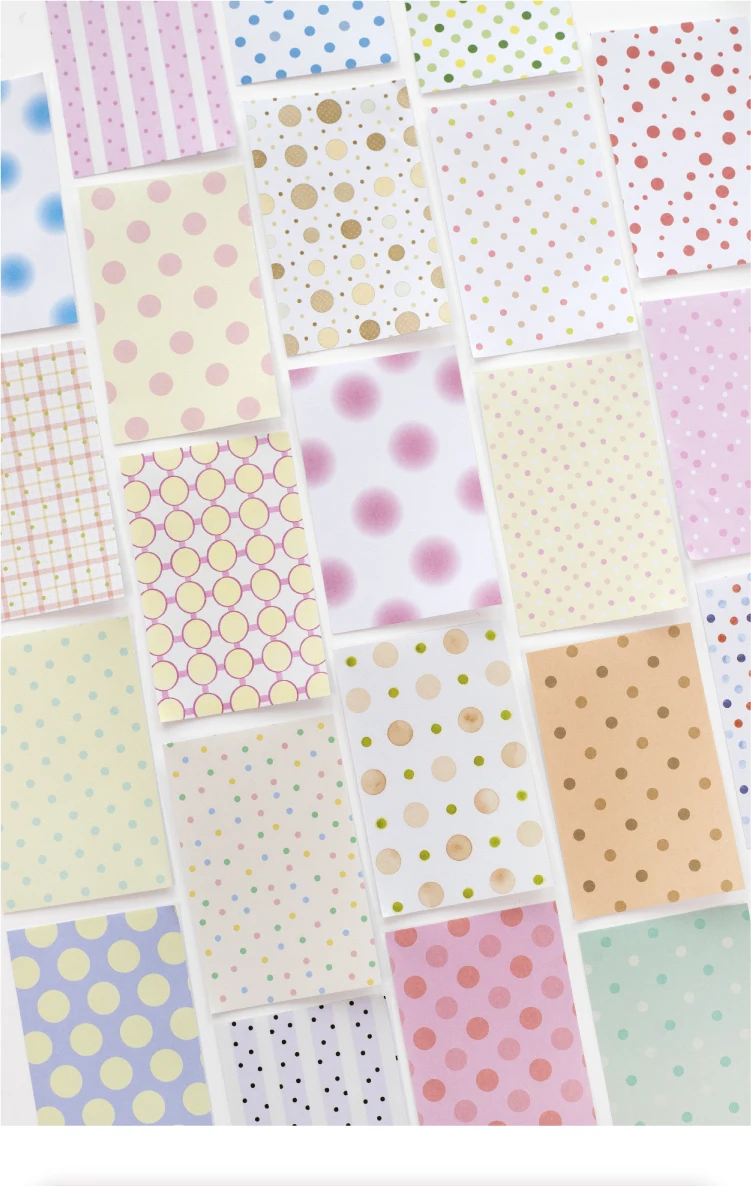 Journal GO 30 Blatt Polka Dots Stickerbuch Koreanischer Stil Punktmuster Notizblock für Journaling, Scrapbooking, Basteln, DIY-Material – Detail 2