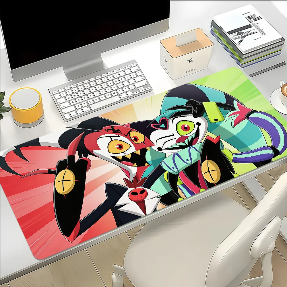 Cartoon Helluva Boss Mouse Pad Large Non-slip Lockedge Desktop Computer Desk Mat Keyboard Writing MousePad Office Gamer Student