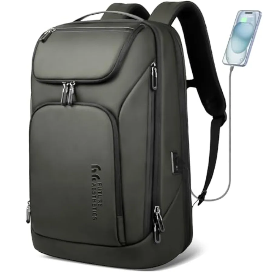 Business Smart Backpack for Men Anti-Theft for 17.3 Inch Laptop with USB Charging Port Water-Resistant Large Durable Compact 30
