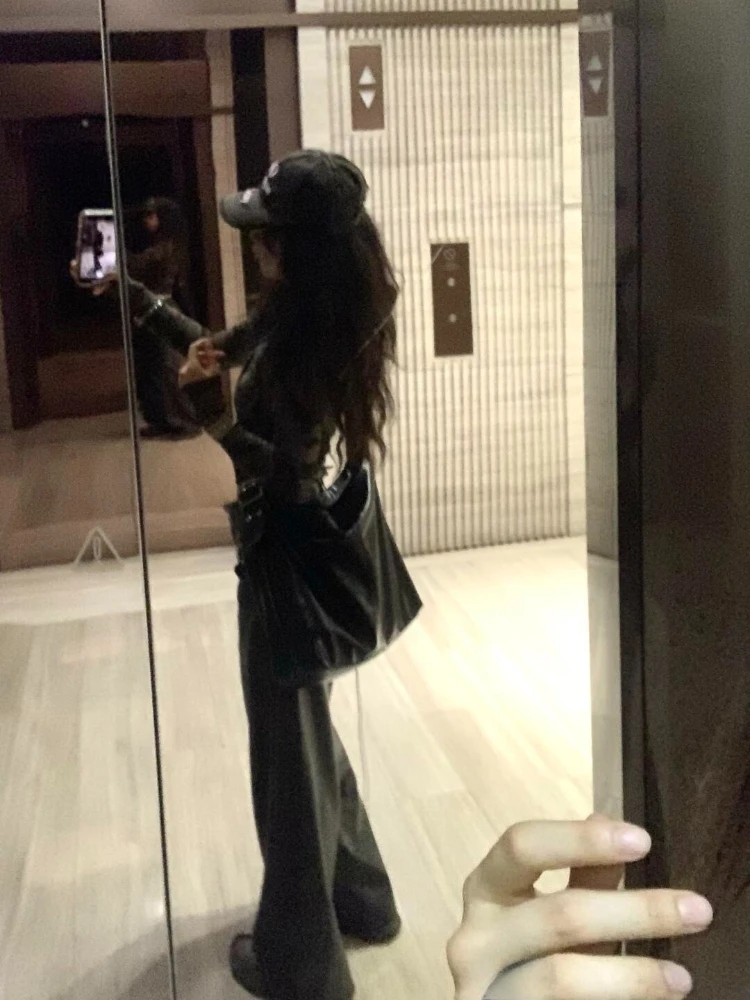 アメリカンヴィンテージアウターウェアパッチワーク中空ジッパーレターパターン長袖ストラップY2kサブカルチャー迷彩フード付き秋