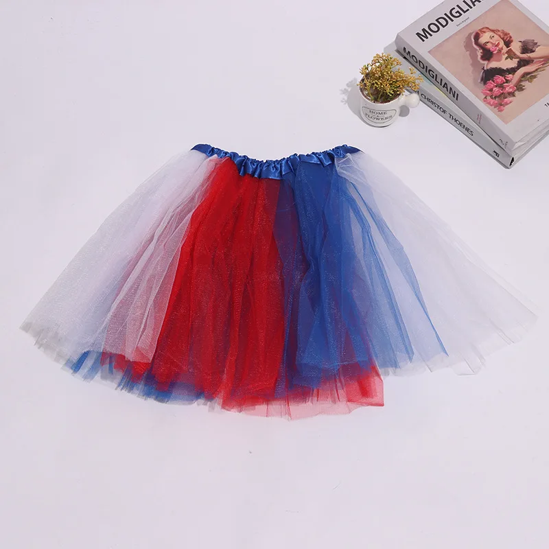 

Color block Ballet tutu Skirt Girls Ballet Gauze Skirt Kids princess Half dress Ballet Training costumes Performance dancewear