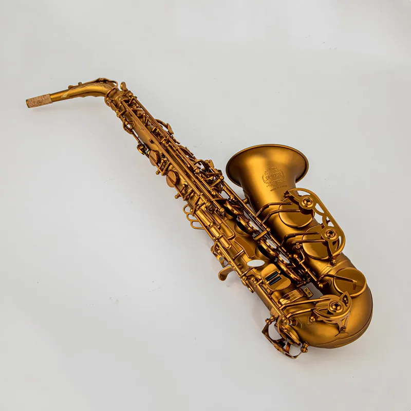 New Arrival Alto Eb Tune Saxophone Brass Musical Instrument Champagne gold Lacquer Sax With Case Mouthpiece Free Shipping