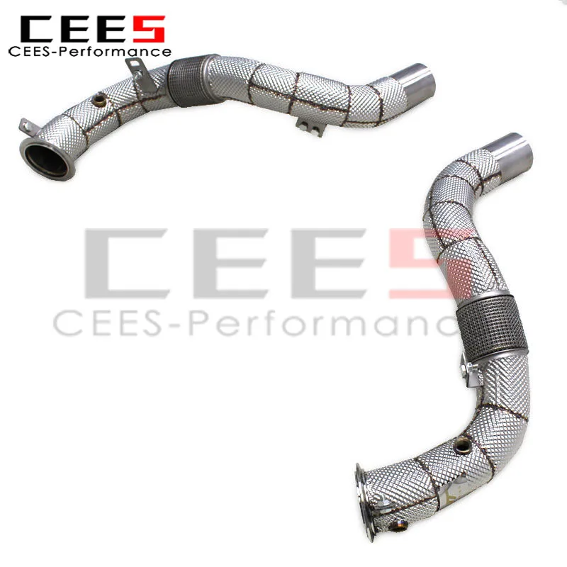 

CEES Tuning Exhaust Downpipe With Heat Shield For BMW X5 M50i G05 N63B44 4.4TT V8 2019-2024 Stainless Steel Pipe Header