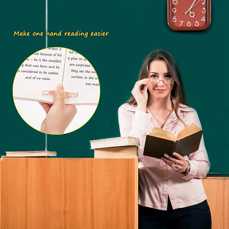 Book Support Book Page Presses Holder Stands Convenient Bookmarks Office Supplies Book Thumb Holder School Office Stationery