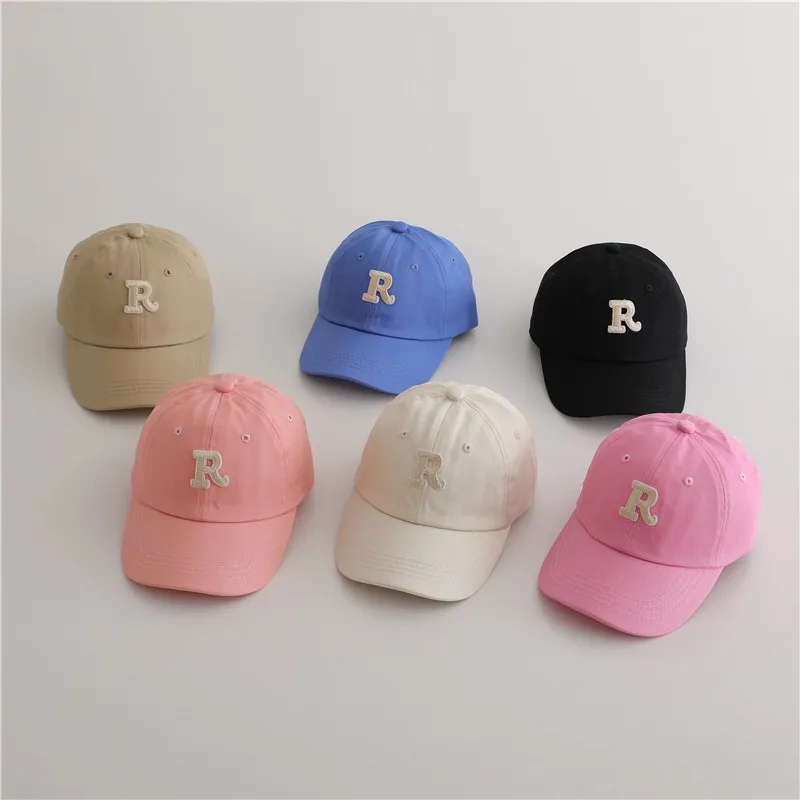 New Summer Fashion Boy Girl Children Letter Embroidery Baseball Caps All-match Baby Cotton Peaked Hat Kids Sunscreen Casual Hats