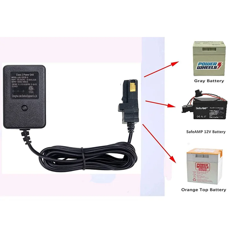 12โวลต์ที่ชาร์จแบตเตอรี่ Power ล้อ12โวลต์ Ride-On ของเล่น,สำหรับ Fisher-Price โดยใช้แบตเตอรี่สีเทาหรือสีส้มแบตเตอรี่