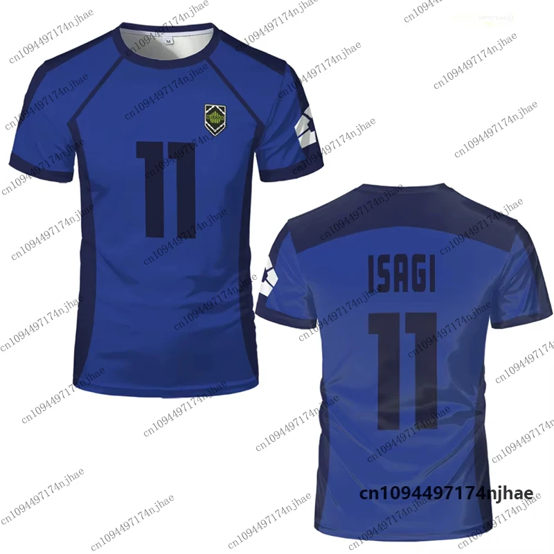 2026 Blue Lock Anime Japanese Isagi Football Jersey T-shirt For Men Women Summer Cosplay Quick-dry Training Tees Sports Tops
