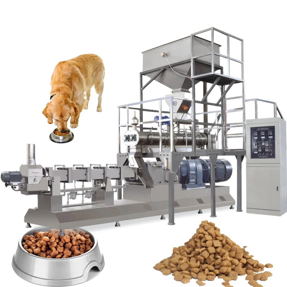 YG Double Screw Extruder Pet Food Making Machine Animal Food Process Line