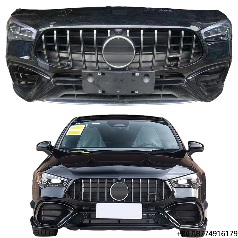 

Original High Quality Bumper for W118 CLA45 CLA35 Black Front Bumper Body Kit Radiator Grille Assembly 2020-2024