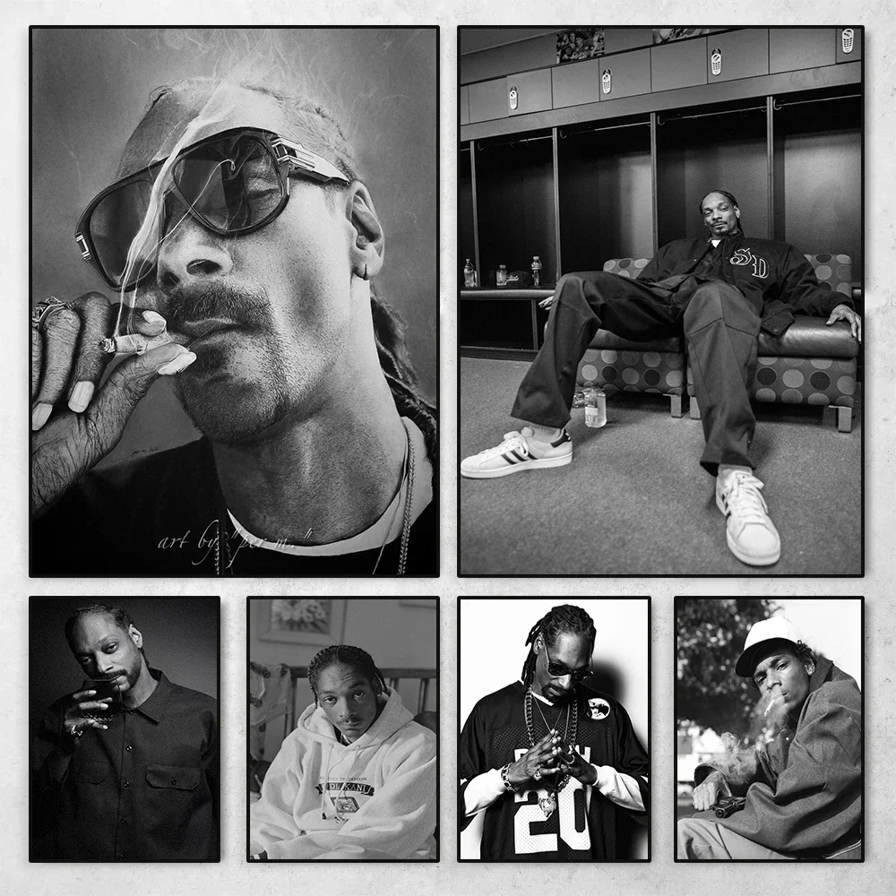 Snoop Dogg Poster Singer Star Music Wall Art Gangsta Rap Hip Hop Rapper Canvas Painting Picture Print for Living Room Home Decor