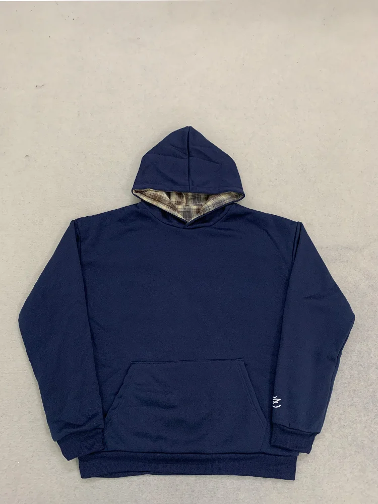 Herbstlicher, ästhetischer GRUGE-Kapuzenpullover mit Gitterfutter und Y2K-Streetstyle, lässiger Alltags-Hoodie für Damen und Herren – Detail 6