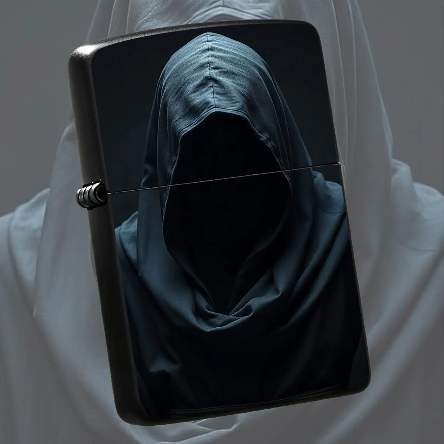 Mysterious Dark Hooded Figure Creative Atmosphere Portable Lighter, Stylish Faceless Walker Themed Daily Carry Item, Multi-Scenario Adapted Practical Accessory, Unique Dark Style High-Quality Decor Gadget, Exquisite Niche Trendy Pick For Pe