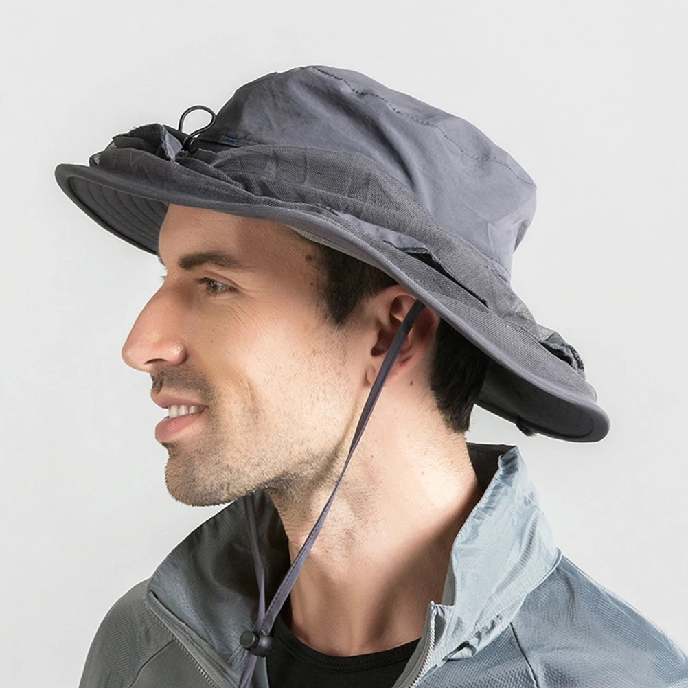 

Sunscreen Mosquito Hat Anti UV Face Covering Net for Fishing Hunting Hiking Camping Protection from Insects Sun rays Bucket Hat