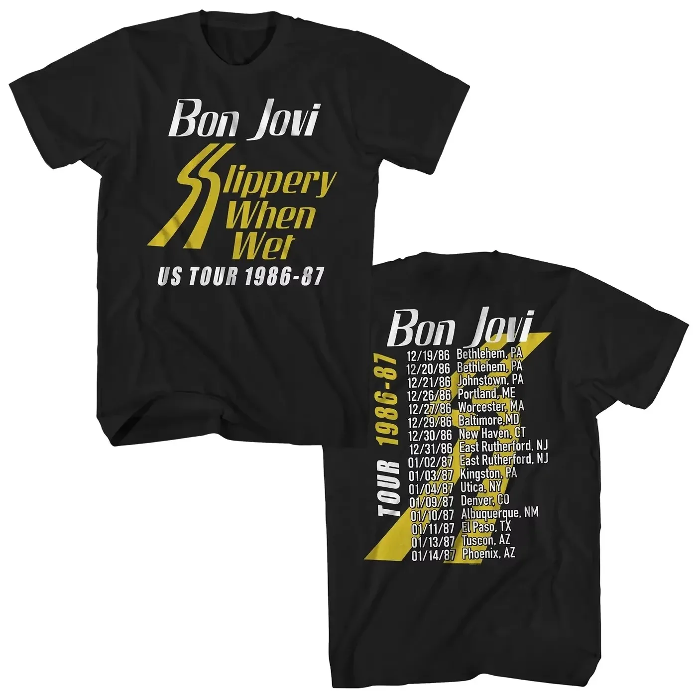 Camiseta de Algodão com Estampa Traseira 'Steel Horse Cowboy' de Bon Jovi, Corte Solto para Moda Bon Jovi, Camisetas Confortáveis