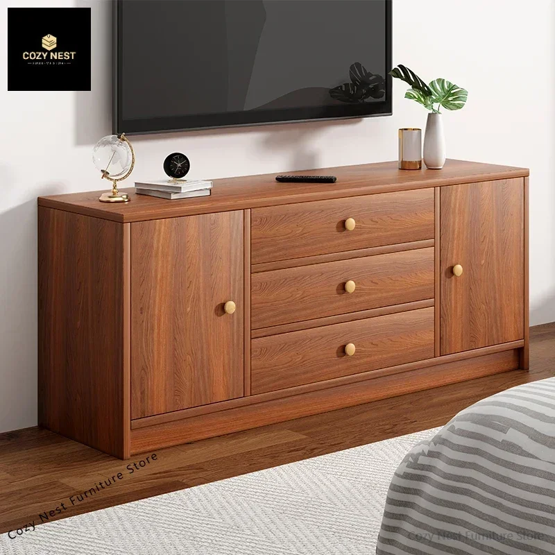 TV cabinet living room home simple modern 2024 new floor-to-ceiling high storage locker integrated TV cabinet