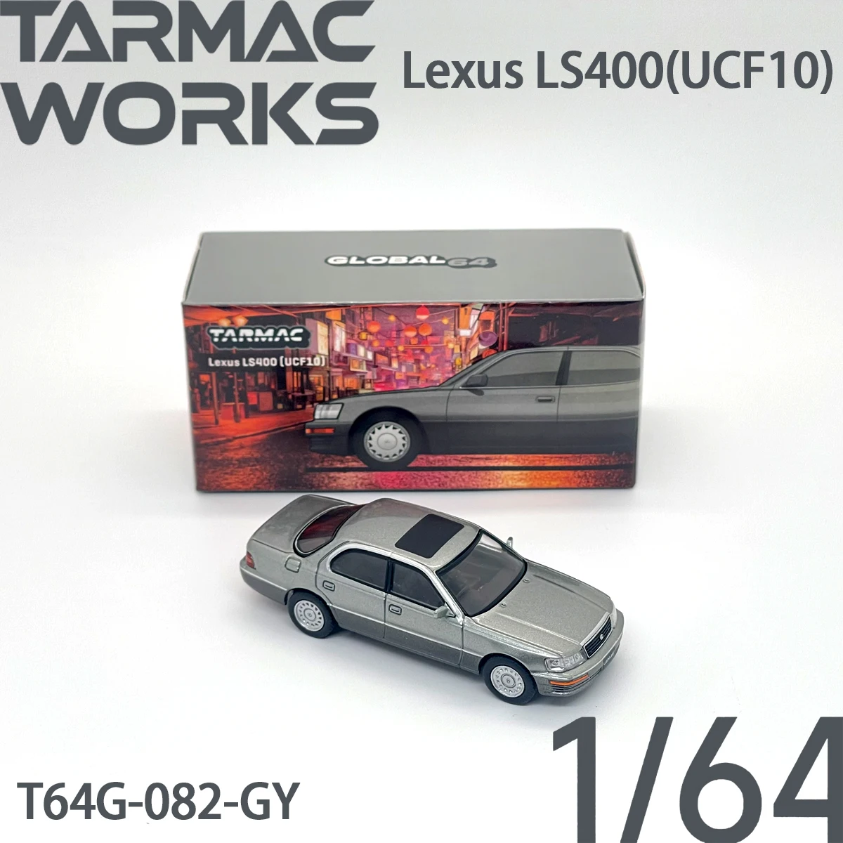 In Stock Tarmac Works 1:64 Lexus LS400 UCF10 Metallic Grey Classic Luxury Sedan Diecast Car Model T64G-082-GY